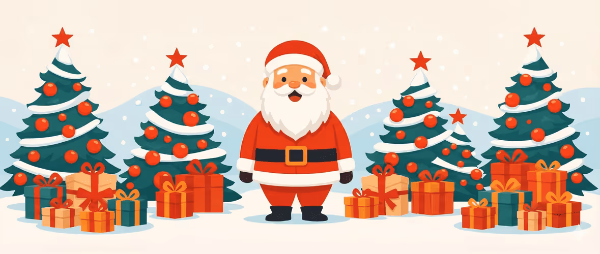 Santa with presents