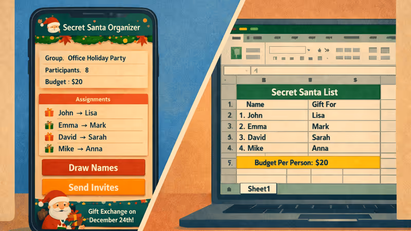 Secret Santa App vs Spreadsheet: Which Is Better?