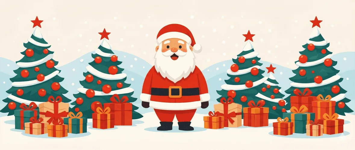 Santa with presents