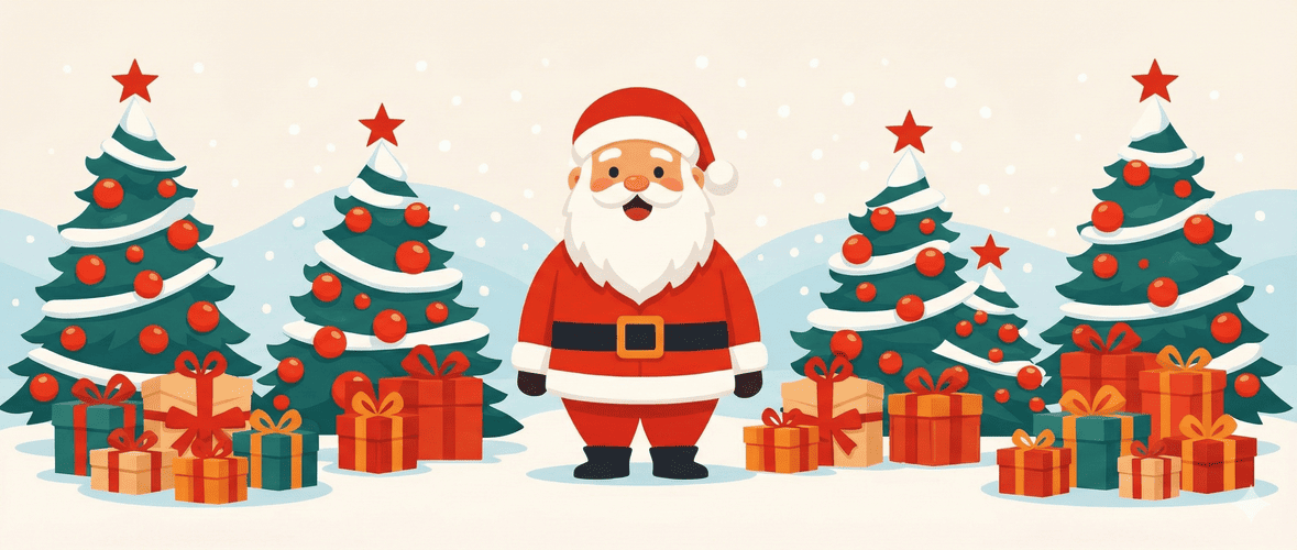 Santa with presents